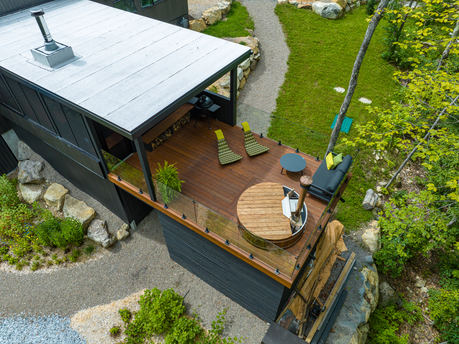 terrasse avec spa
